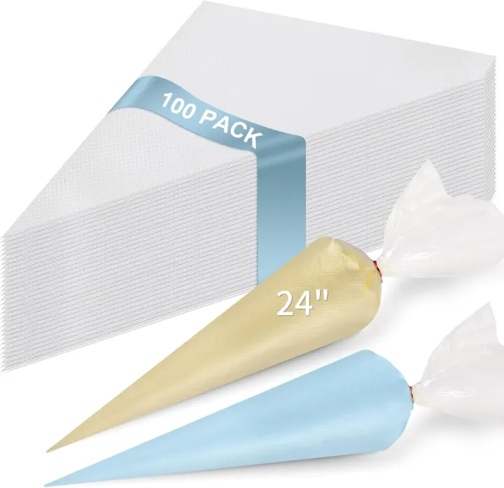 100-Pack 24-Inch Extra-Large Disposable Piping Bags (Tipless)