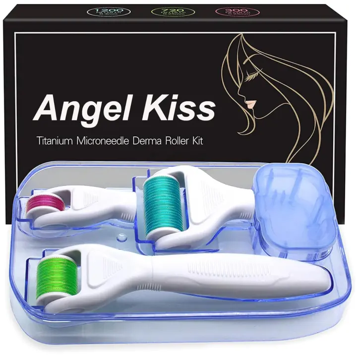 4-in-1 Titanium Microneedle Derma Roller Kit for Face & Body